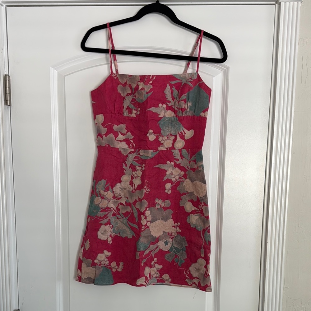 Sunday Best Floral Linen Mini Dress